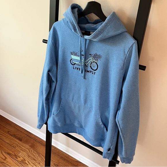 Patagonia Live Simply Market Bike Midweight Hoody - Radar Blue XL Women’s - Picture 6 of 15